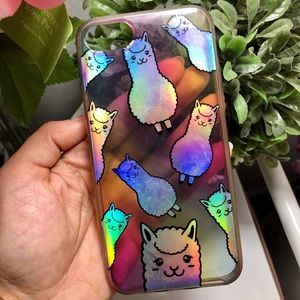 HOLOGRAPHIC RAINBOW LLAMA IPHONE CASE 6/7/8
